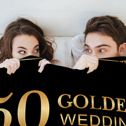 Golden Wedding Anniversary Blanket A Perfect Gift for Your Parents